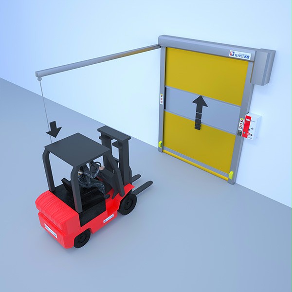 西朗门业快速门拉绳开启